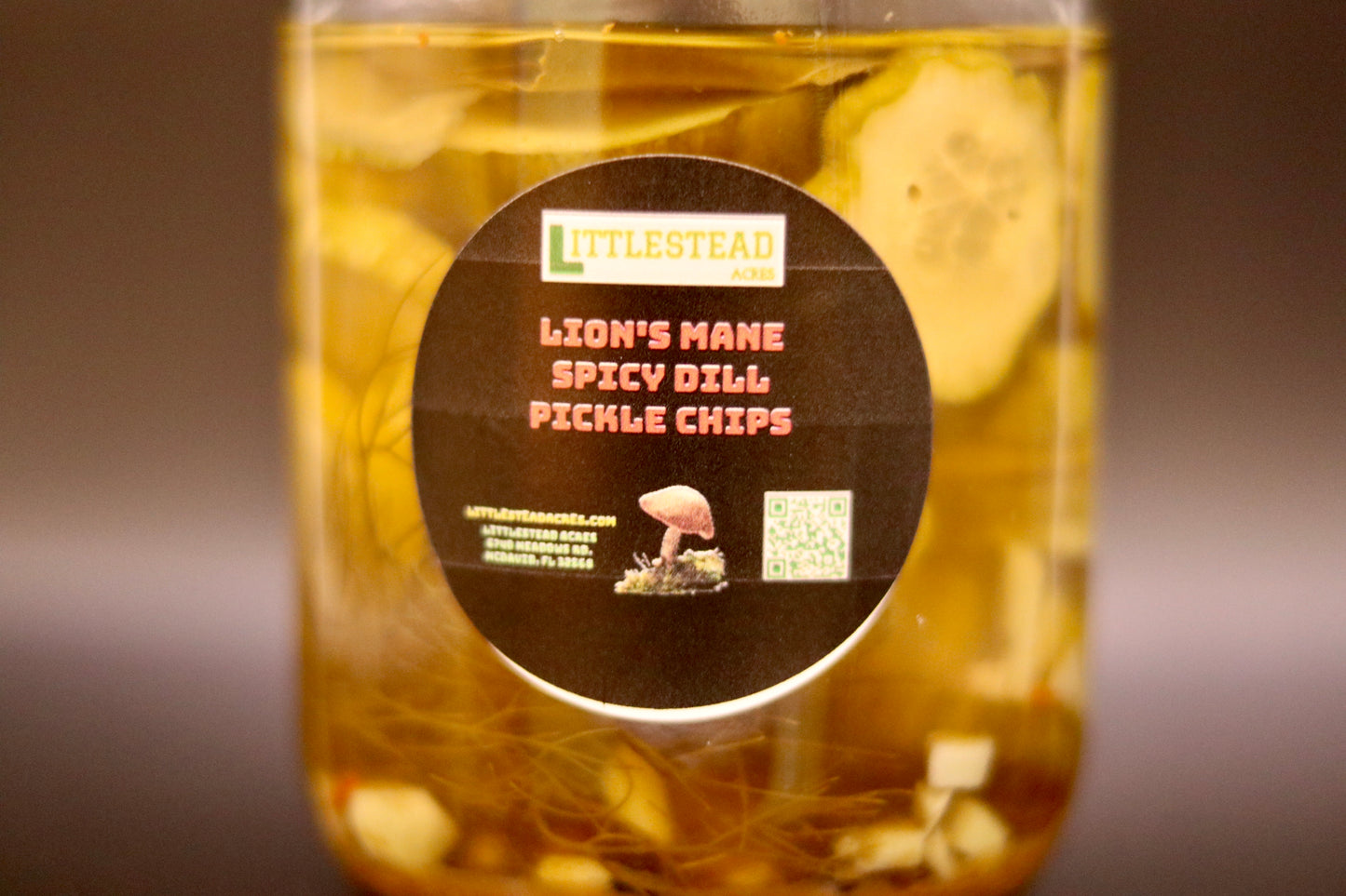 Pickles, Lions Mane spicy Dill Chips