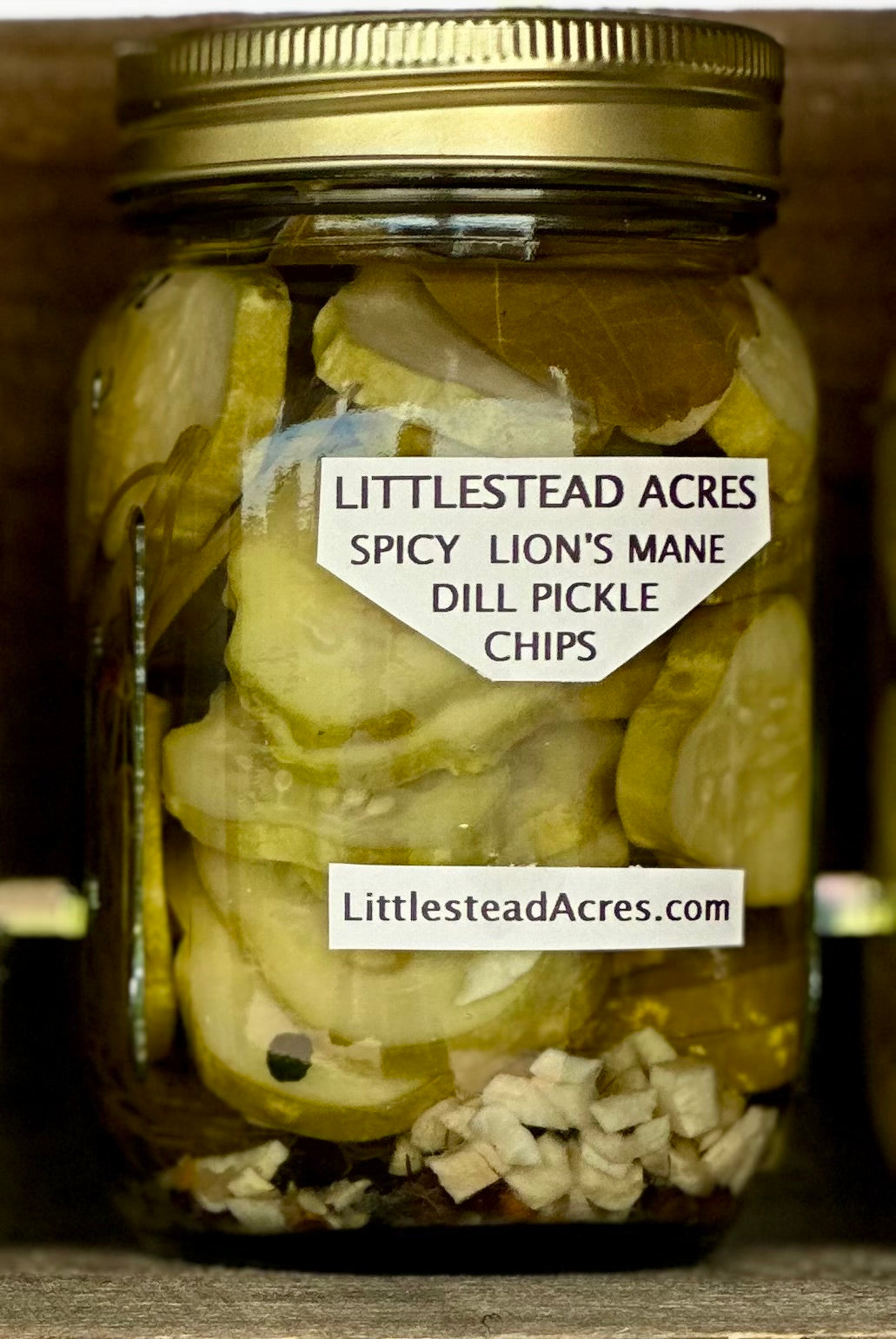 Pickles, Lions Mane spicy Dill Chips