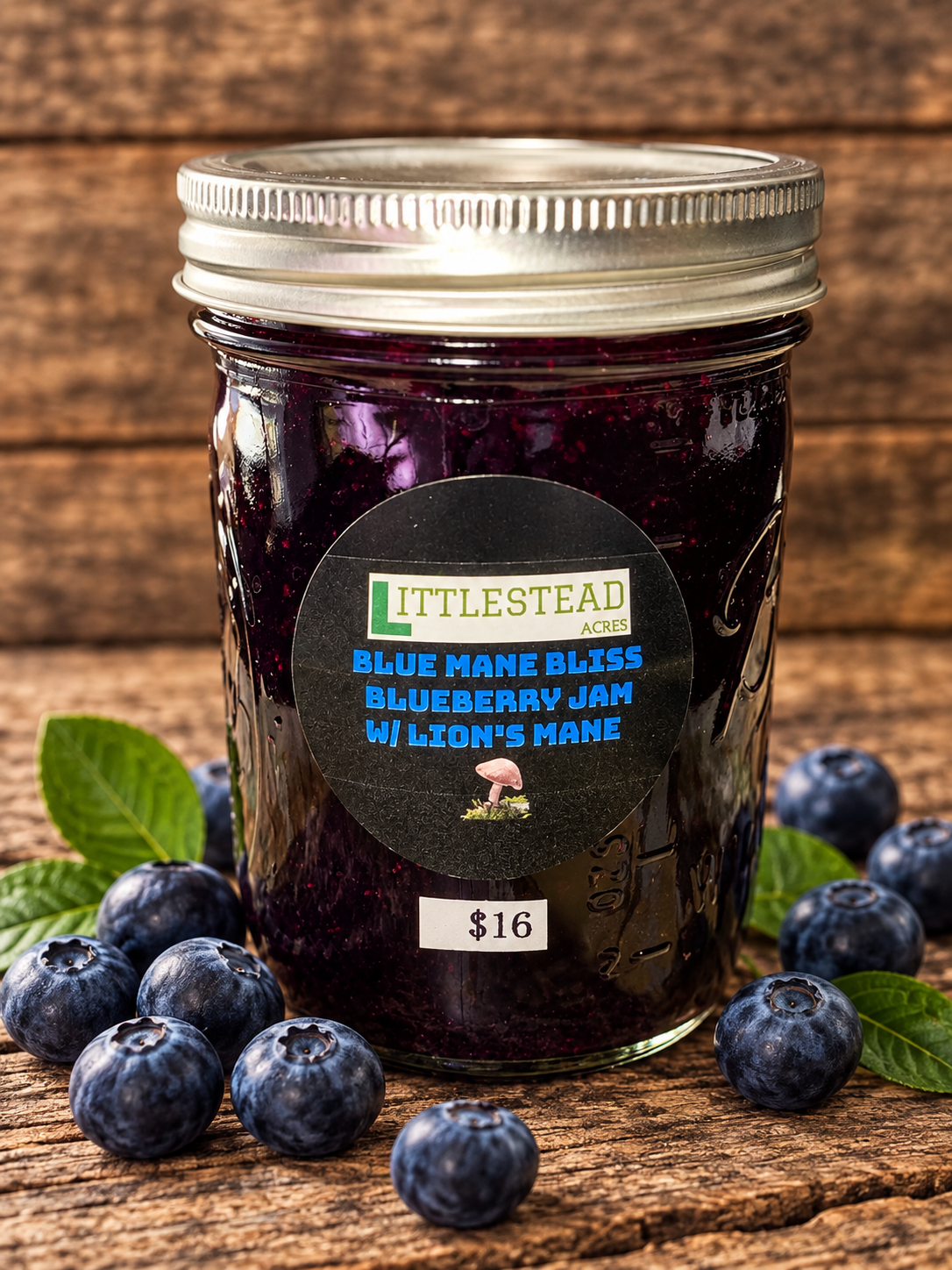 Blue Mane Bliss Blueberry 🫐 Jam Infused with Lion’s Mane
