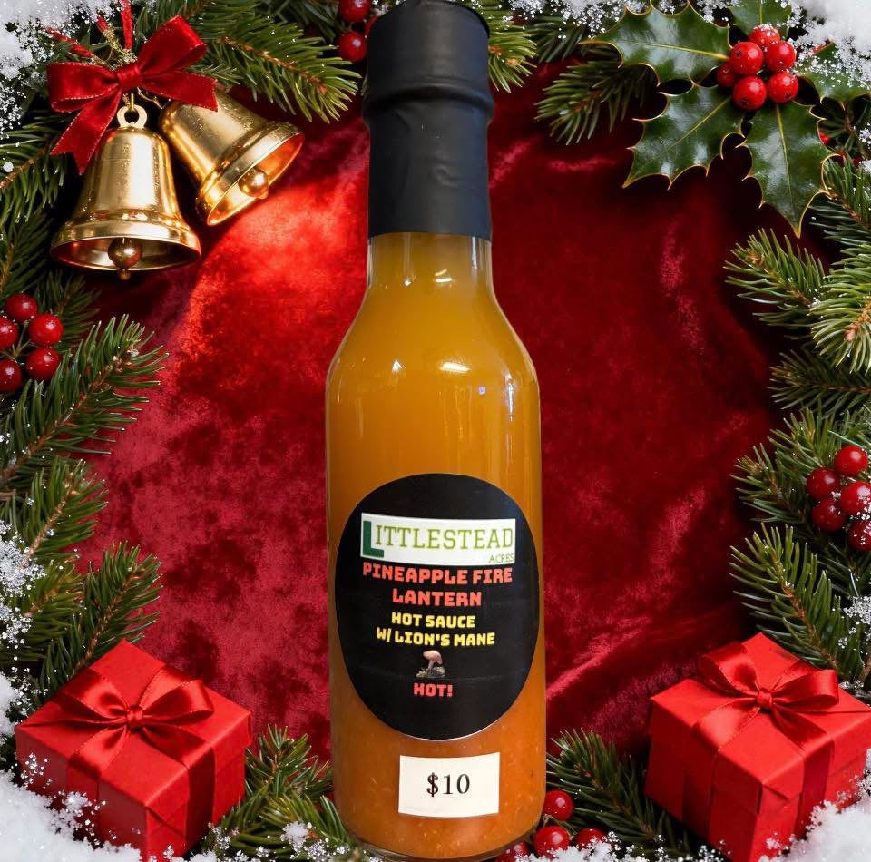 🍍 Littlestead Acres Pineapple Fire Lantern Hot Sauce with Lion’s Mane 🔥